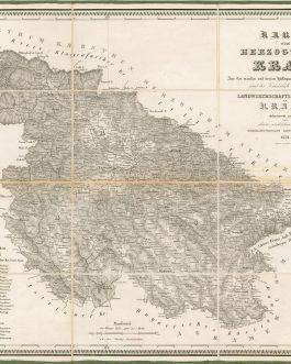 SLOVENIA: Karte vom Herzogthume Krain aus den neuesten und besten Hültsquellen entworfen und bearbeitet und der Kaiserlich Königlichen Landwirthschafts–Gesellschaft in Krain ehrfruchtsvoll gewidmet von ihrem wirklichen Mitgliede Oberlieutenant Gottfried L