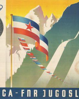 SKI-JUMPING POSTER: 1949 Planica FNR Jugoslavija
