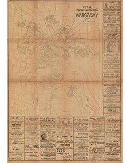 WARSAW, Poland: Plan miasta stolecznego Warszawy.