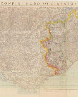 WW2 NORTHWESTERN ITALY MILITARY MAP WITH IMPORTANT MANUSCRIPT ADDITIONS: Confini Nord Occidentali.