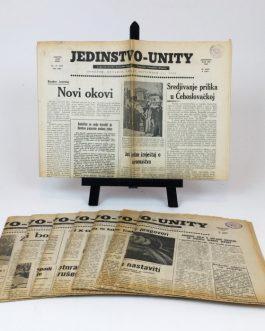 YUGOSLAVIAN ÉMIGRÉ NEWSPAPER: JEDINSTVO : JUGOSLAVENSKO-KANADSKI TJEDNIK = UNITY : YUGOSLAV-CANADIAN WEEKLY.