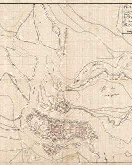 MANUSCRIPT MAP: Fort-Louis, France: Plan du Port Louis du Rhin… (and verso: For Louis comme il est).