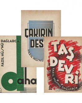 TURKISH ART DECO COVERS: Daha: Şiirler, 1940-1941, Çakırın Destanı, Taş Devri